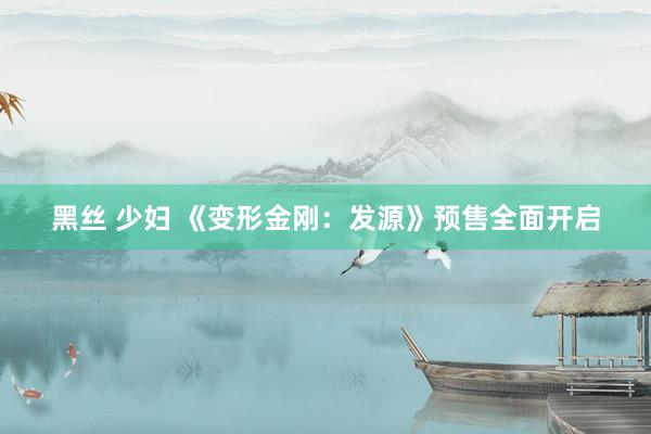 黑丝 少妇 《变形金刚：发源》预售全面开启