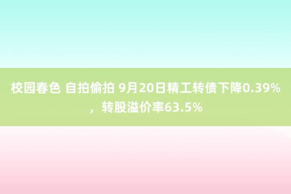 校园春色 自拍偷拍 9月20日精工转债下降0.39%，转股溢价率63.5%