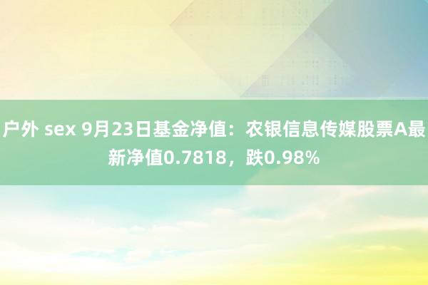 户外 sex 9月23日基金净值：农银信息传媒股票A最新净值0.7818，跌0.98%