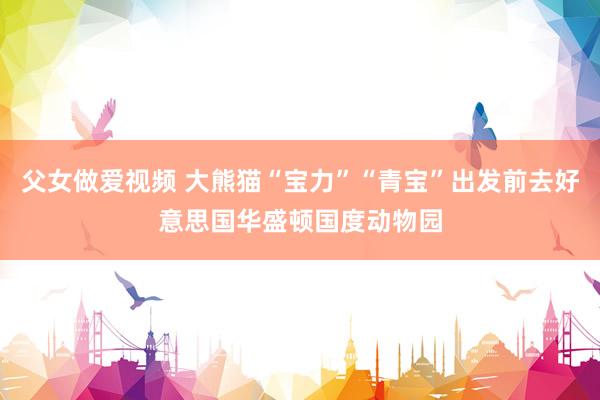 父女做爱视频 大熊猫“宝力”“青宝”出发前去好意思国华盛顿国度动物园