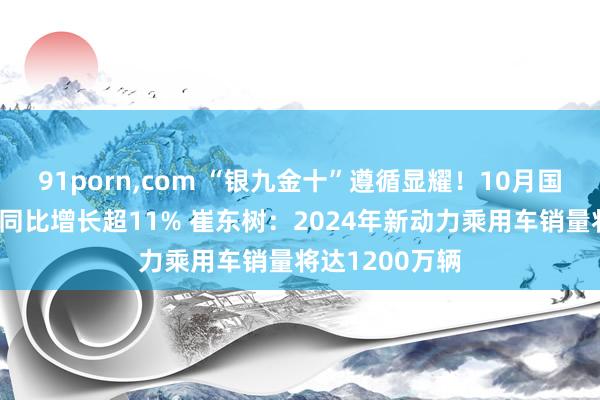91porn，com “银九金十”遵循显耀！10月国内乘用车销量同比增长超11% 崔东树：2024年新动力乘用车销量将达1200万辆