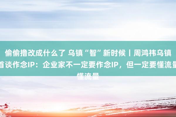 偷偷撸改成什么了 乌镇“智”新时候丨周鸿祎乌镇首谈作念IP：企业家不一定要作念IP，但一定要懂流量