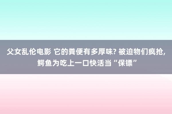 父女乱伦电影 它的粪便有多厚味? 被迫物们疯抢， 鳄鱼为吃上一口快活当“保镖”