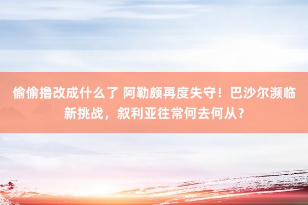 偷偷撸改成什么了 阿勒颇再度失守！巴沙尔濒临新挑战，叙利亚往常何去何从？
