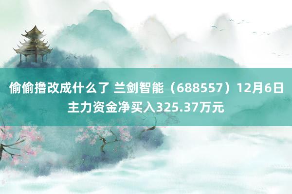 偷偷撸改成什么了 兰剑智能（688557）12月6日主力资金净买入325.37万元