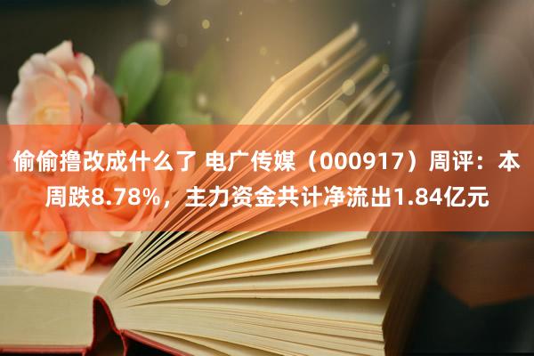 偷偷撸改成什么了 电广传媒（000917）周评：本周跌8.78%，主力资金共计净流出1.84亿元