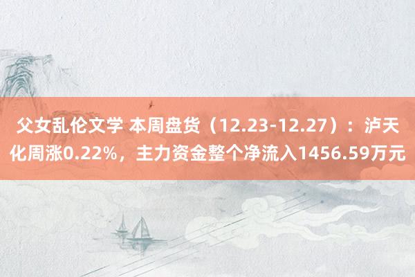 父女乱伦文学 本周盘货（12.23-12.27）：泸天化周涨0.22%，主力资金整个净流入1456.59万元