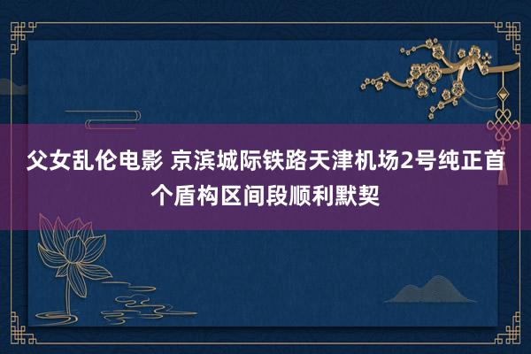 父女乱伦电影 京滨城际铁路天津机场2号纯正首个盾构区间段顺利默契