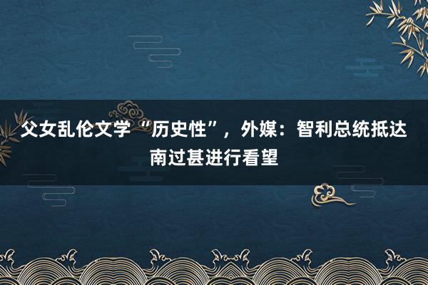 父女乱伦文学 “历史性”，外媒：智利总统抵达南过甚进行看望