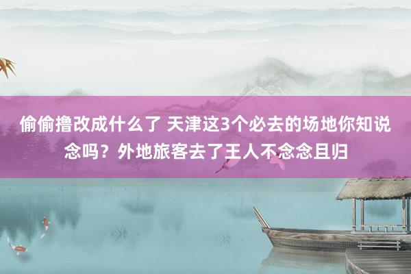 偷偷撸改成什么了 天津这3个必去的场地你知说念吗？外地旅客去了王人不念念且归