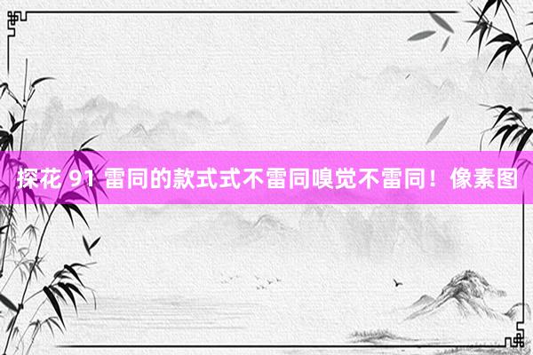 探花 91 雷同的款式式不雷同嗅觉不雷同！像素图
