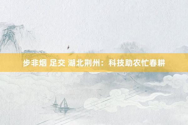 步非烟 足交 湖北荆州：科技助农忙春耕