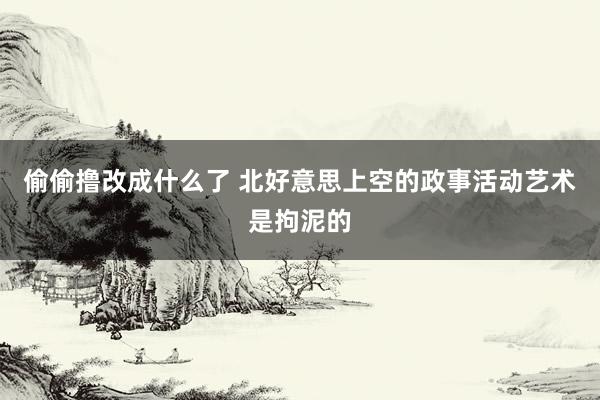 偷偷撸改成什么了 北好意思上空的政事活动艺术是拘泥的