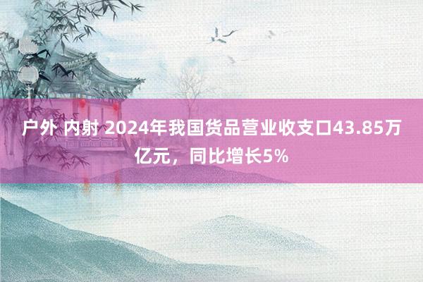 户外 内射 2024年我国货品营业收支口43.85万亿元，同比增长5%