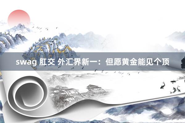 swag 肛交 外汇界新一：但愿黄金能见个顶