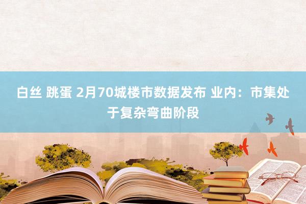 白丝 跳蛋 2月70城楼市数据发布 业内：市集处于复杂弯曲阶段