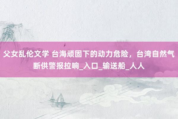 父女乱伦文学 台海顽固下的动力危险，台湾自然气断供警报拉响_入口_输送船_人人