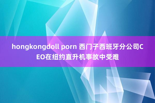 hongkongdoll porn 西门子西班牙分公司CEO在纽约直升机事故中受难
