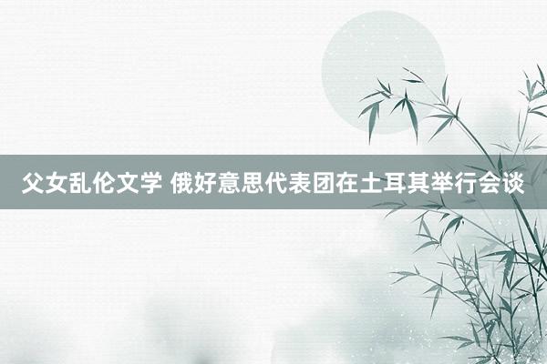 父女乱伦文学 俄好意思代表团在土耳其举行会谈