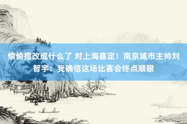 偷偷撸改成什么了 对上海嘉定！南京城市主帅刘智宇：我确信这场比赛会终点顺眼