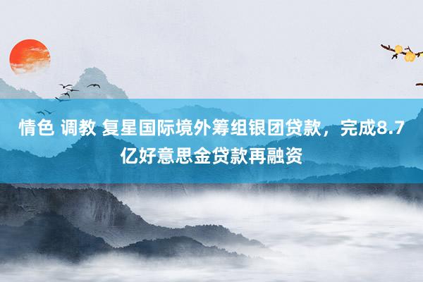 情色 调教 复星国际境外筹组银团贷款，完成8.7亿好意思金贷款再融资