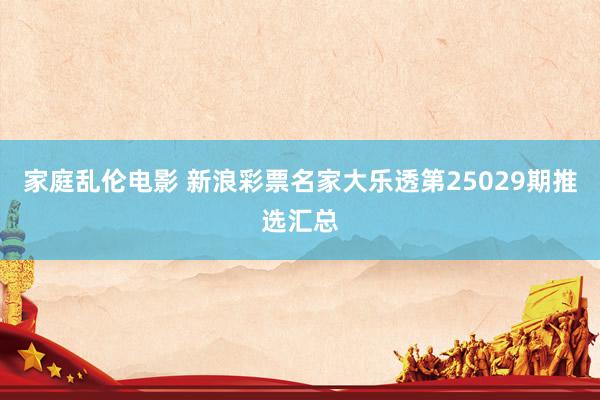 家庭乱伦电影 新浪彩票名家大乐透第25029期推选汇总